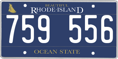 RI license plate 759556