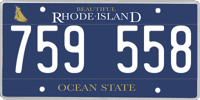 RI license plate 759558