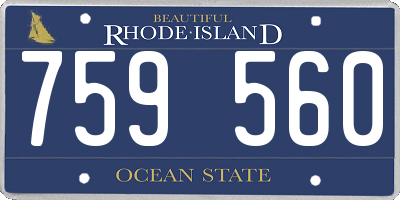 RI license plate 759560