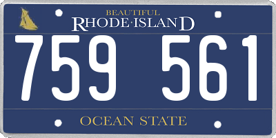 RI license plate 759561