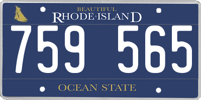 RI license plate 759565