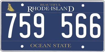 RI license plate 759566