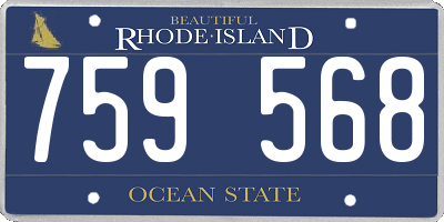 RI license plate 759568