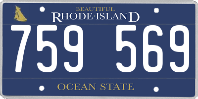 RI license plate 759569