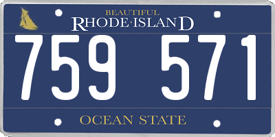 RI license plate 759571