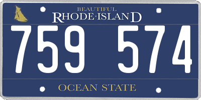RI license plate 759574