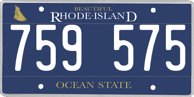 RI license plate 759575