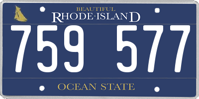 RI license plate 759577