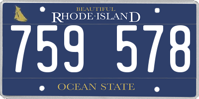 RI license plate 759578