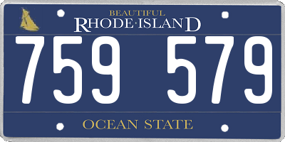 RI license plate 759579