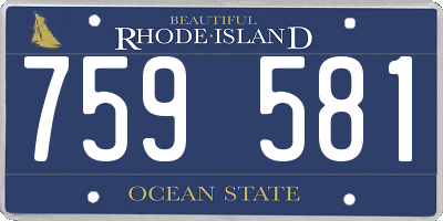 RI license plate 759581