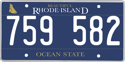 RI license plate 759582