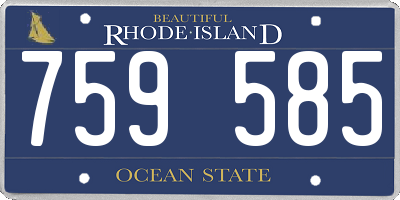 RI license plate 759585