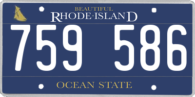 RI license plate 759586