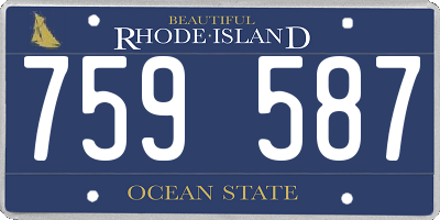 RI license plate 759587