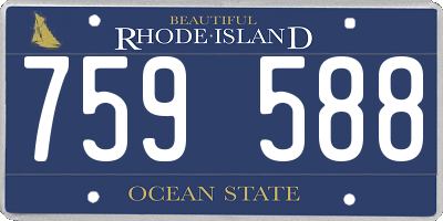 RI license plate 759588