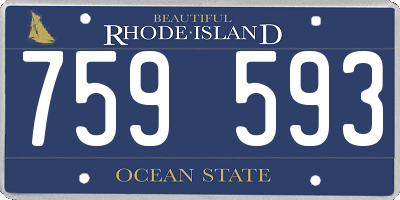 RI license plate 759593