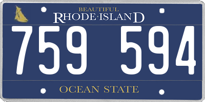 RI license plate 759594