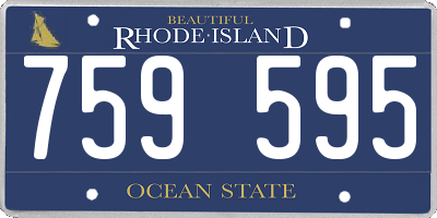 RI license plate 759595