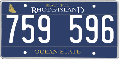 RI license plate 759596