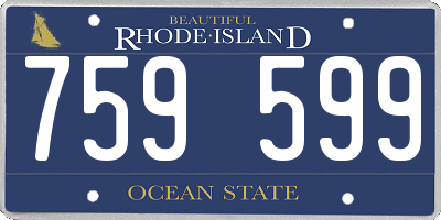 RI license plate 759599