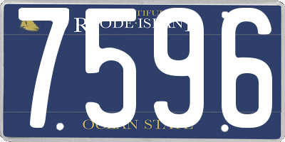 RI license plate 7596