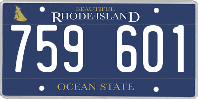RI license plate 759601