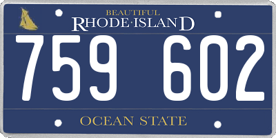 RI license plate 759602