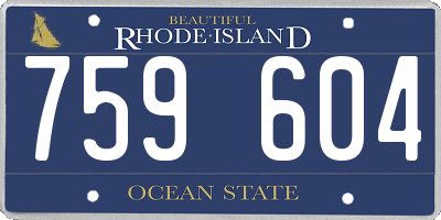 RI license plate 759604