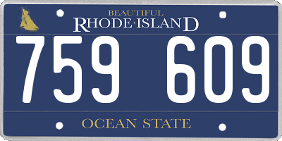 RI license plate 759609