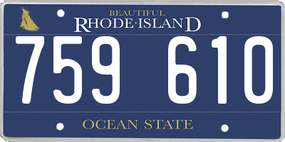 RI license plate 759610