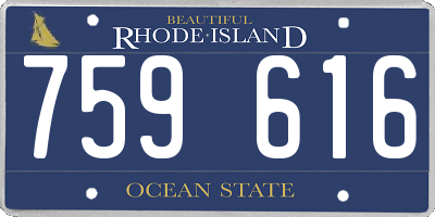 RI license plate 759616