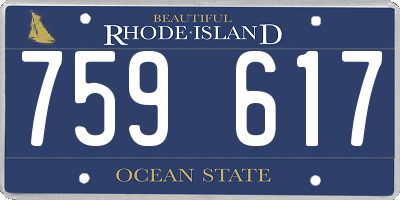 RI license plate 759617