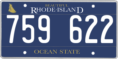 RI license plate 759622