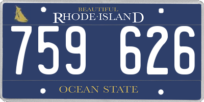 RI license plate 759626