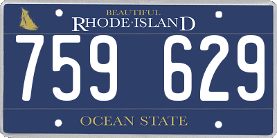 RI license plate 759629