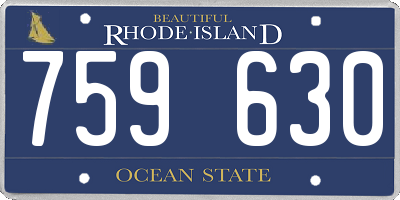 RI license plate 759630