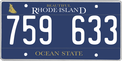 RI license plate 759633