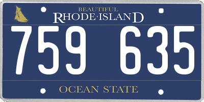RI license plate 759635