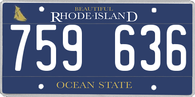 RI license plate 759636