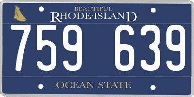 RI license plate 759639
