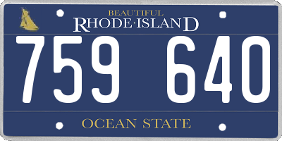 RI license plate 759640