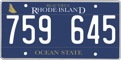 RI license plate 759645