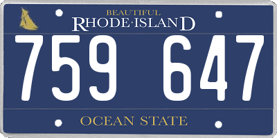 RI license plate 759647