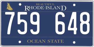 RI license plate 759648