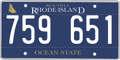RI license plate 759651