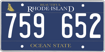 RI license plate 759652