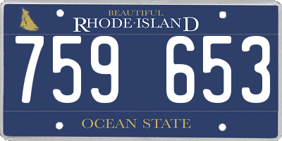 RI license plate 759653