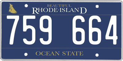 RI license plate 759664