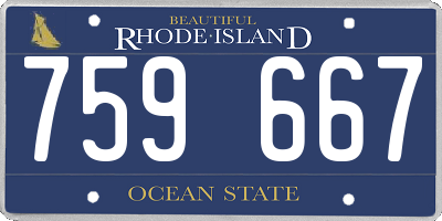 RI license plate 759667